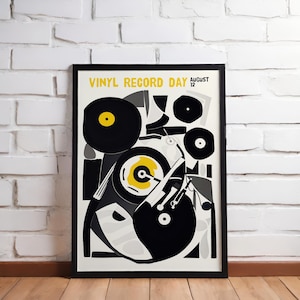 Vinyl Record Day Poster: Mid Century Modern Art Print