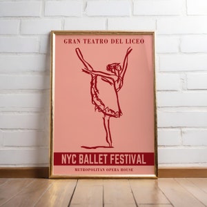 アート・デザイン・音楽 Ballet New York City Ballet Vintage poster – Stadttheater Zürich, The New-York City