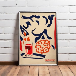 Negroni Cocktail Art Print: Vintage Italian Drink Poster
