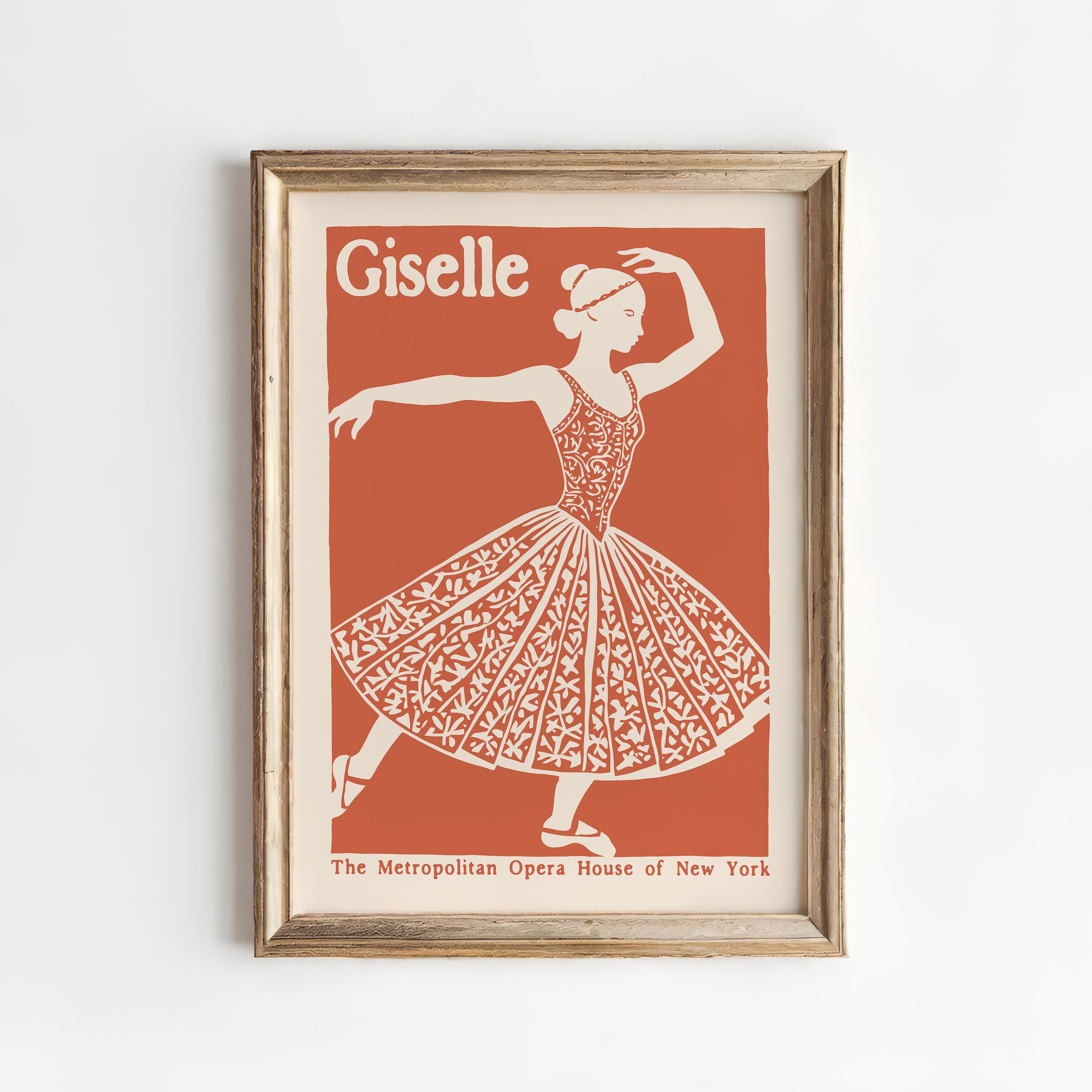Giselle Ballet Poster - Vintage Opera House Dance Wall Art Print