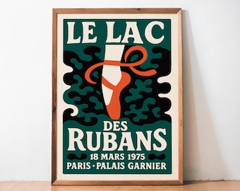 Le Lac Des Rubans 1975 – Ballet Paris Retro Vintage Wall Decor Print Poster