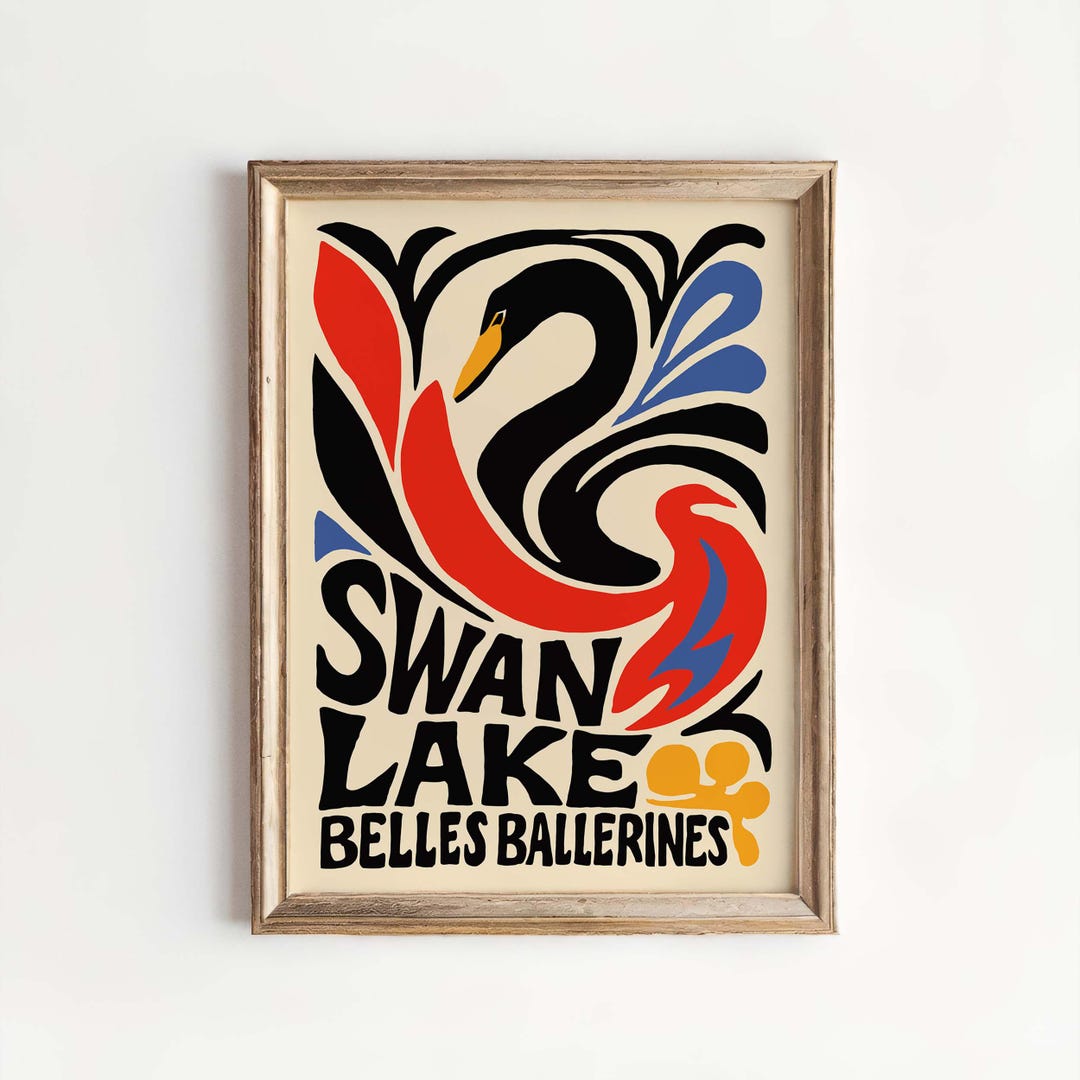 Swan Lake Poster – Ballet Wall Print, Dramatic Home Art, Black Swan ...