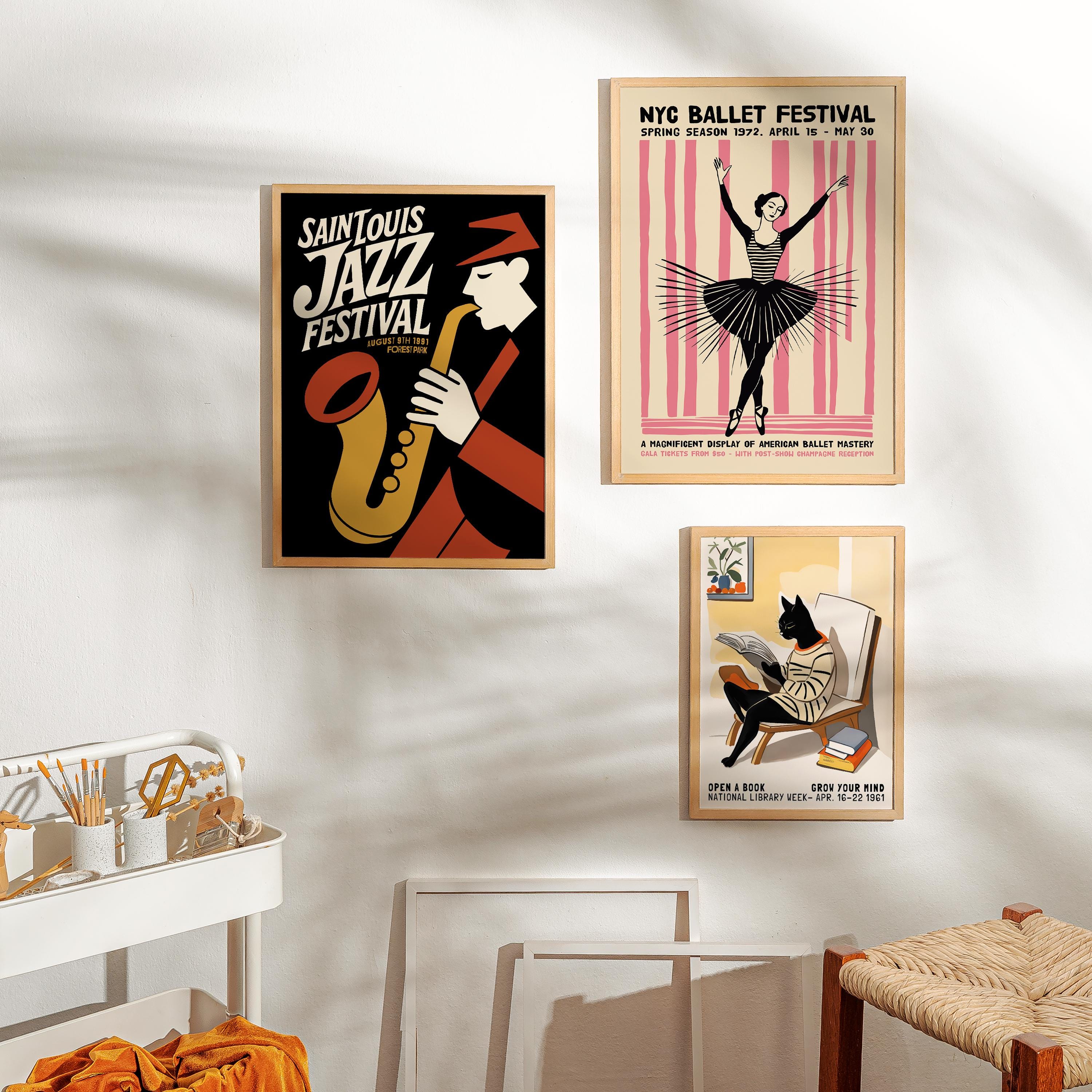 1991 Saint Louis Jazz Festival – Music Poster Print Saxophone