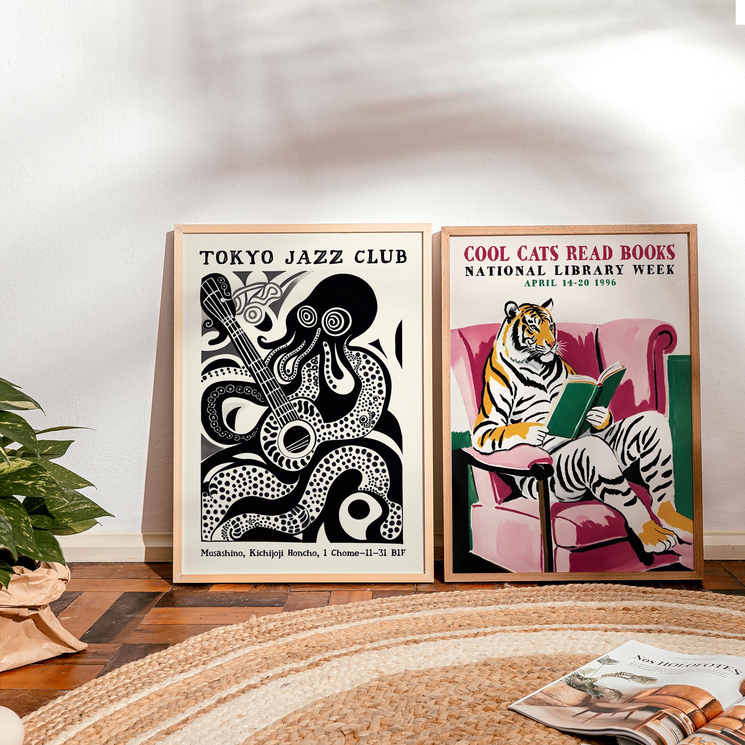 Tokyo Jazz Club Poster - Giclée Fine Art Print - Vintage Octopus