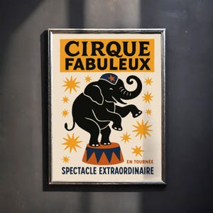 Vintage Circus Poster: Cirque Fabuleux Retro Wall Art