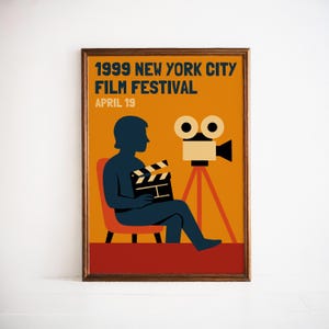 1999 NYC Film Festival Poster: Retro Indie Movie Art Print