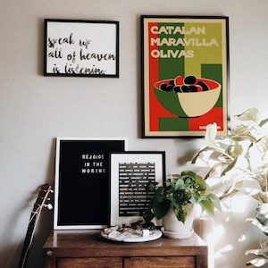 CARTEL DE ACEITUNAS ESPAÑOLAS / Maravilla Olivas catalana - Ilustración de comida, Decoración de comedor, Impresión botánica, Ilustración de aceitunas, Decoración de cocina imagen 6