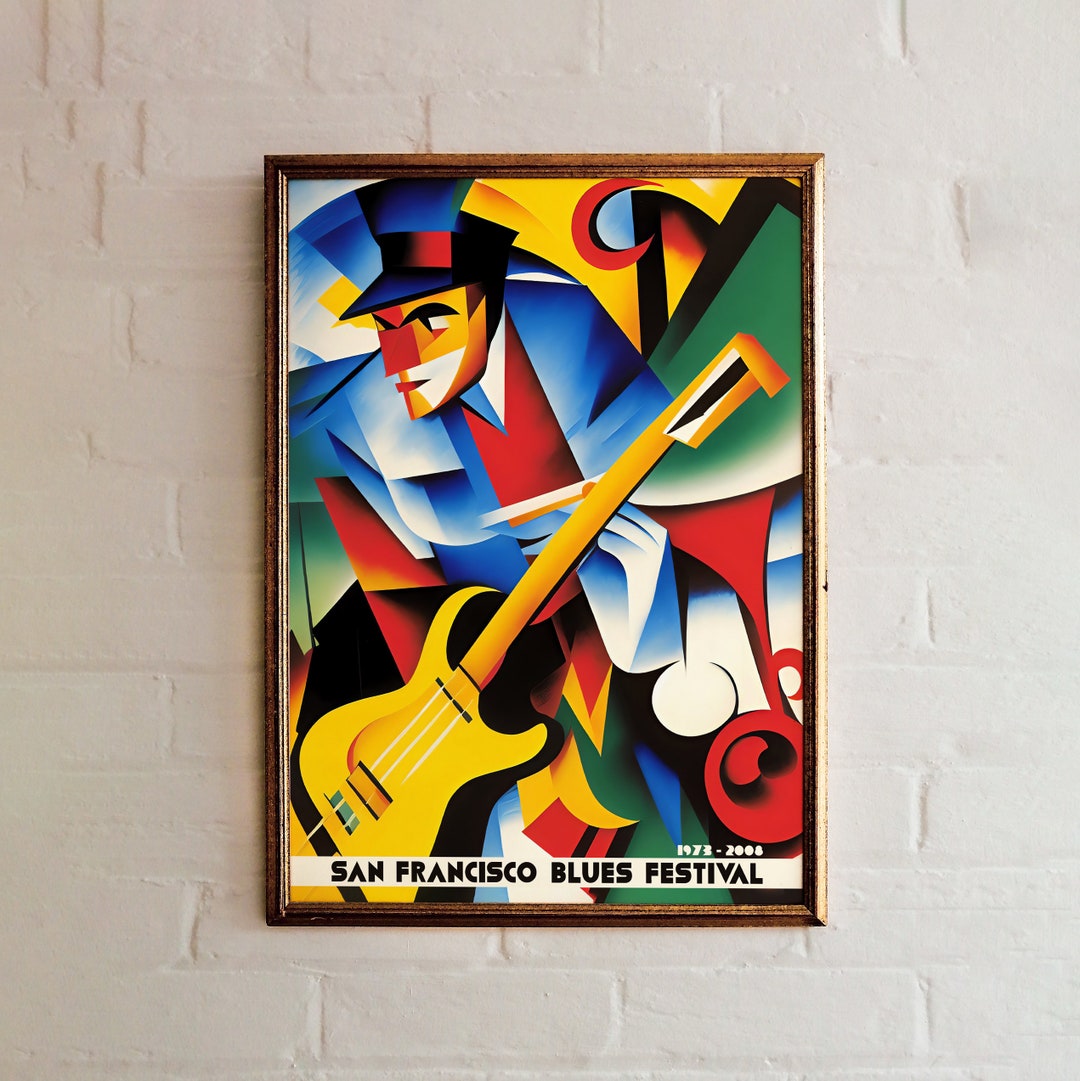 San Francisco Blues Festival Poster Giclee Poster Etsy