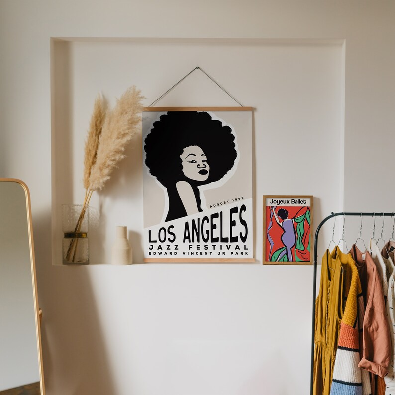 LOS ANGELES Jazz Festival Poster Minimalist Printed Art Etsy