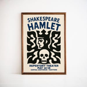 Hamlet Poster Print: Vintage Shakespeare Wall Art for Literature Lovers