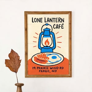 American Diner Retro Poster | Giclée Fine Art Print - Vintage Diner Breakfast Kitchen Decor