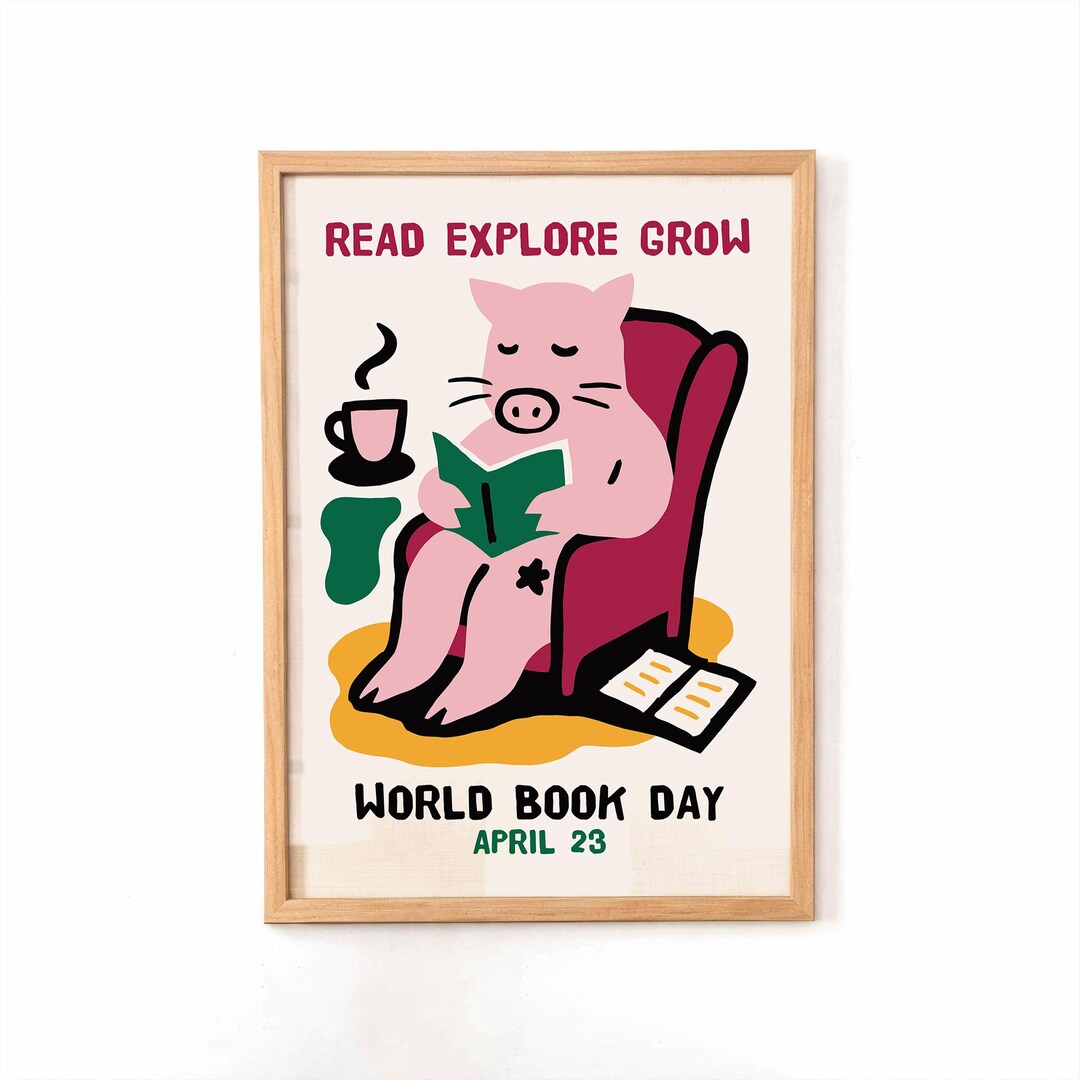 Read Explore Grow - Giclée Fine Art Print - Reading Library Literature ...
