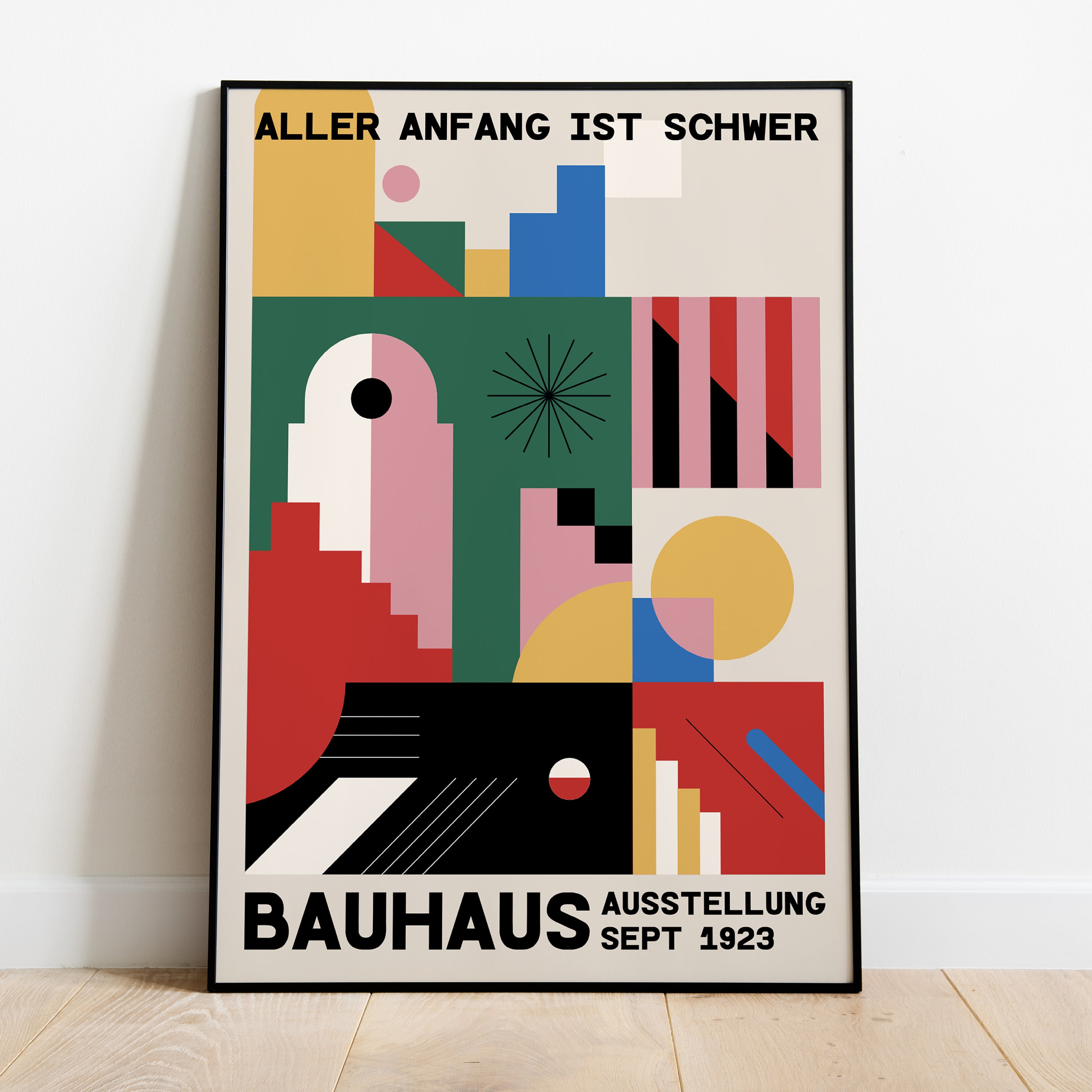 Geometric Bauhaus Poster Ausstellung / Exhibition Wall Art Print