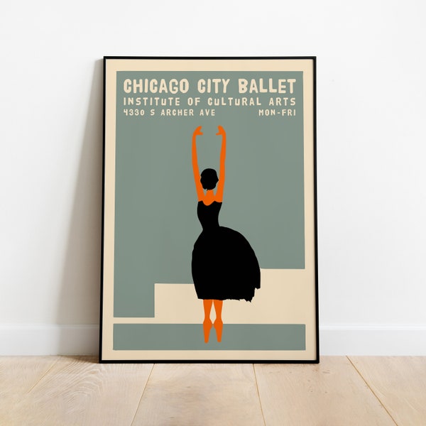 Vintage Ballet Poster - Giclee Reproduction - Retro Chicago City Wall Art  - 1911 - Large 24x36 Mailed Wall Decor - Nursery Decor for Girls