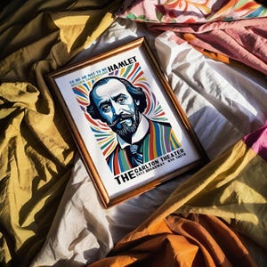 Hamlet Theater Poster - Vibrant Multicolor Art Print - Shakespeare ...