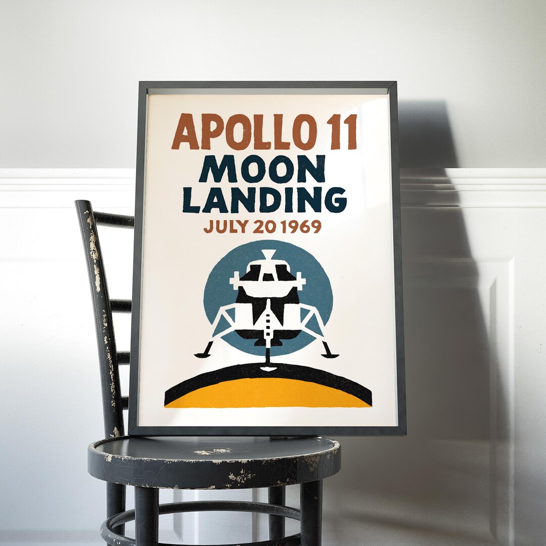 Apollo 11 Moon Landing 1969 Print - Giclee Reproduction - Lunar Module ...