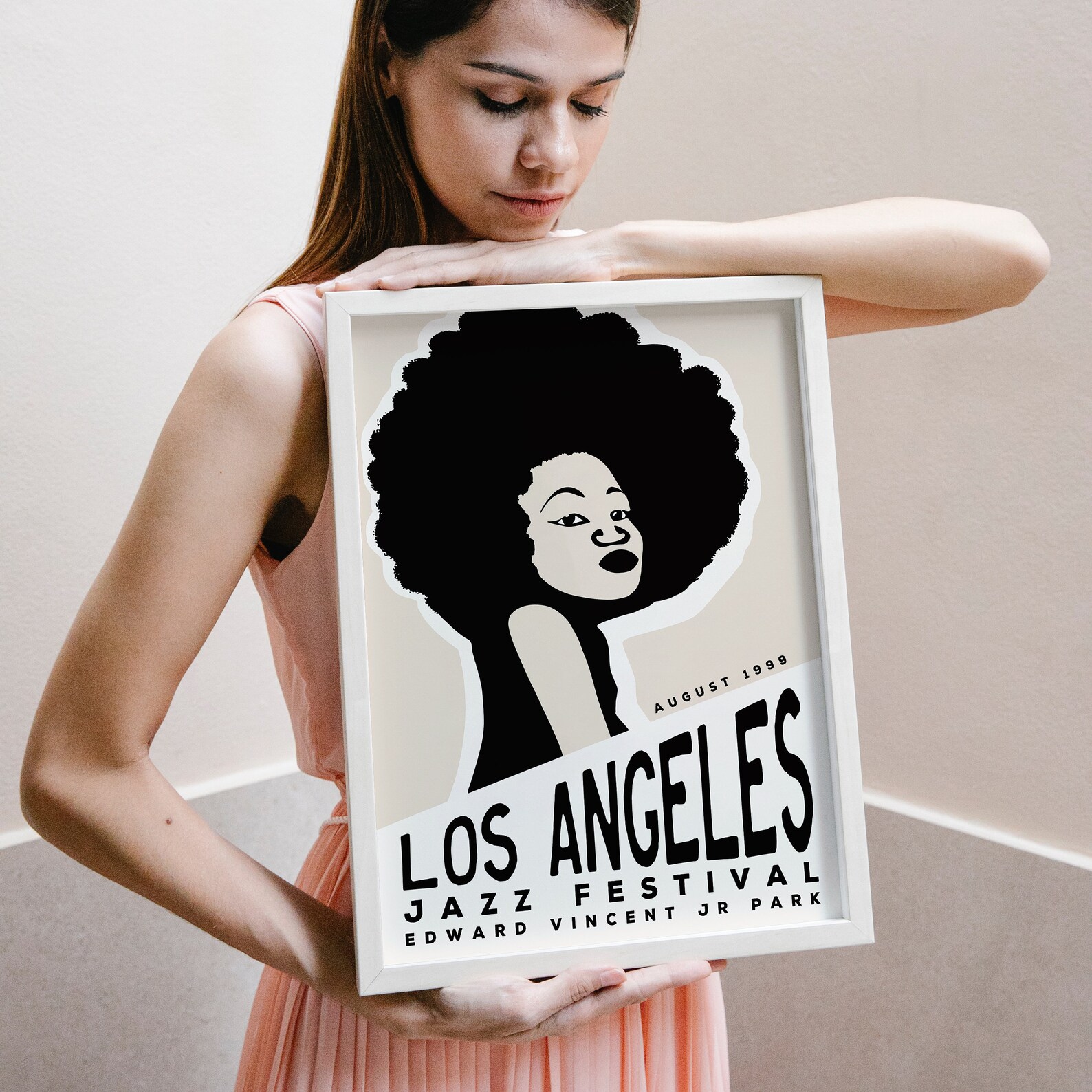 LOS ANGELES Jazz Festival Poster Minimalist Printed Art Etsy