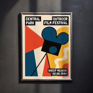 1994 NYC Film Festival Poster: Central Park Movie Night Art Print