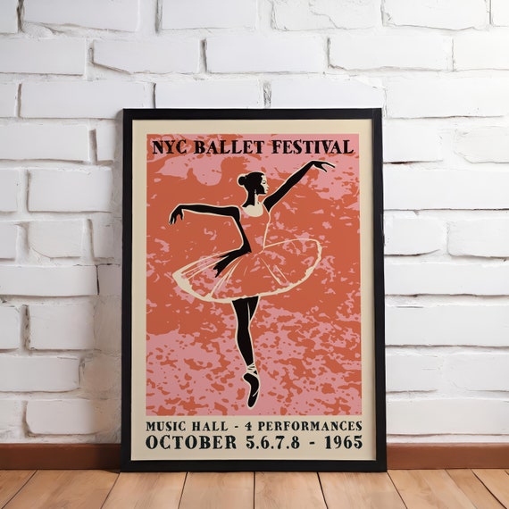 NEW YORK CITY Ballet Festival Poster - 1965 Vintage