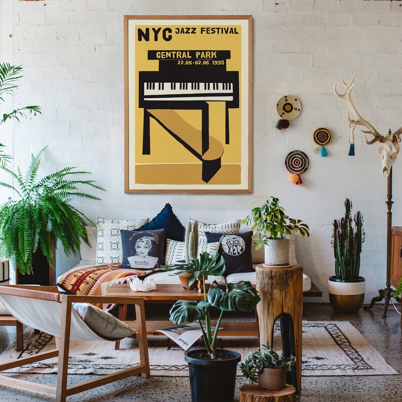 New York City Jazz Festival POSTER Central Park NYC Street Etsy