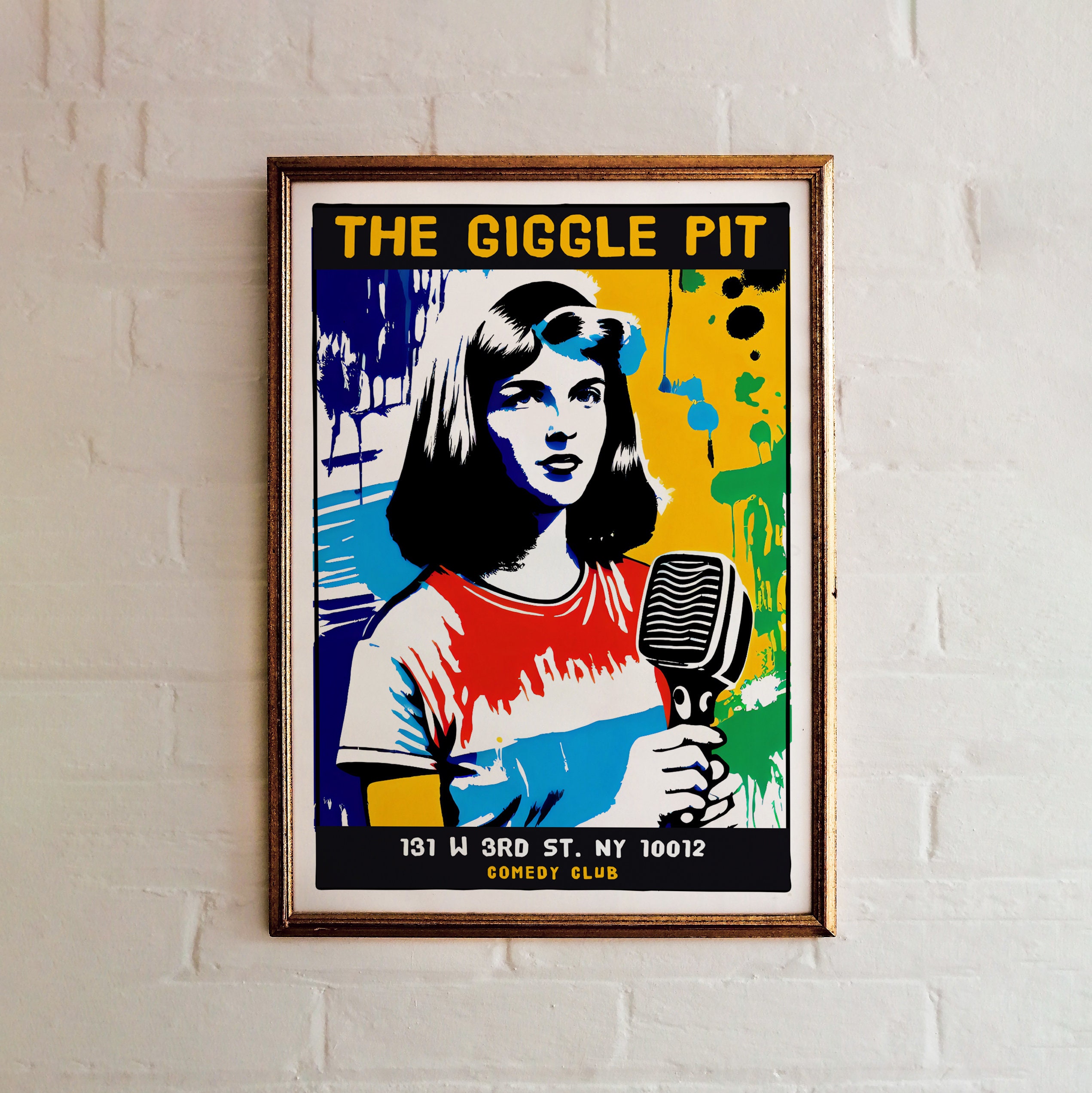 The Giggle Pit Comedy Club Poster Nyc Giclee Reproduction