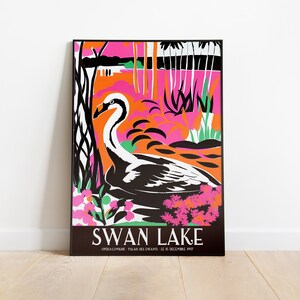 SWAN LAKE Ballet Poster, Ballerina Print, Nursery Decor Ideas - Vintage Poster, Ballet gift Nordic Decor, Contemporary Aesthetic Print