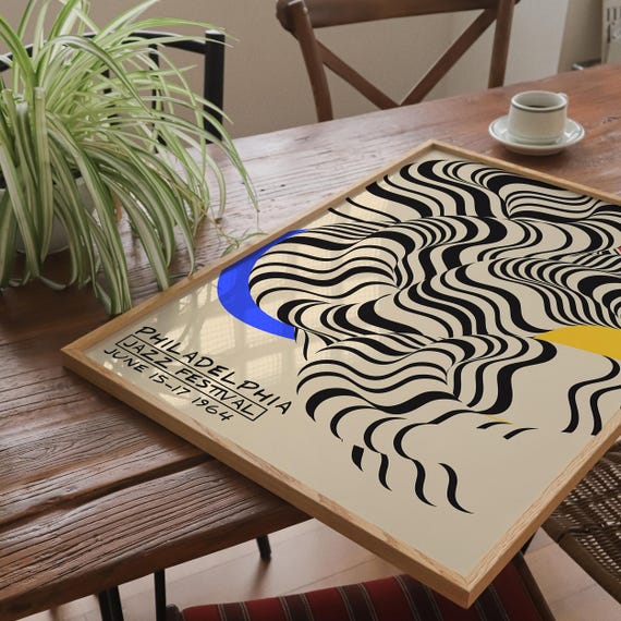 アート・デザイン・音楽 ARTE AFFICHES 1964-1971 1964 Philadelphia Jazz Festival Poster - Giclée Fine Art Print