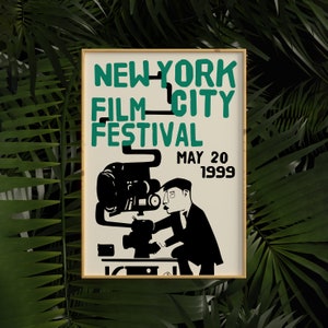 1999 NYC Film Festival Poster | Movie Lover Gift | Film Buff Art Print | Movie Theater Decor | Movie Night Wall Art New York Gift