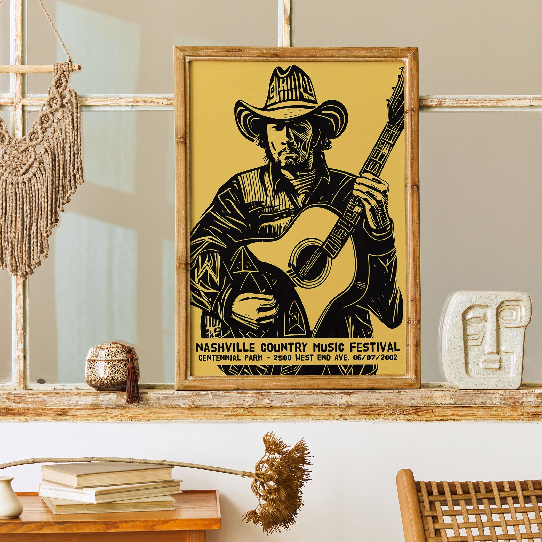 Nashville Country Music Festival Poster Giclee Reproduction Etsy