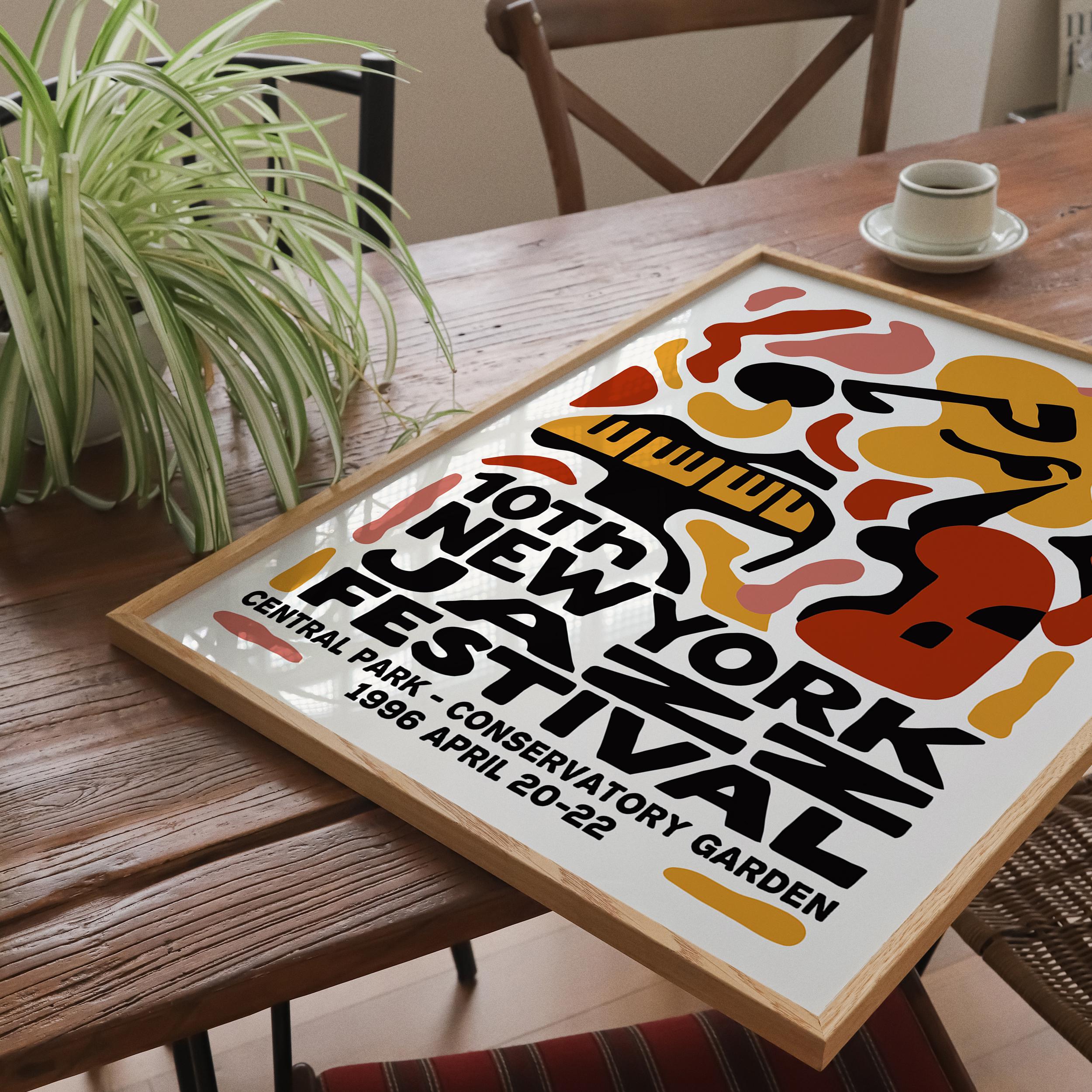 10th New York Jazz Festival 1996 Poster - Retro Music Wall Art