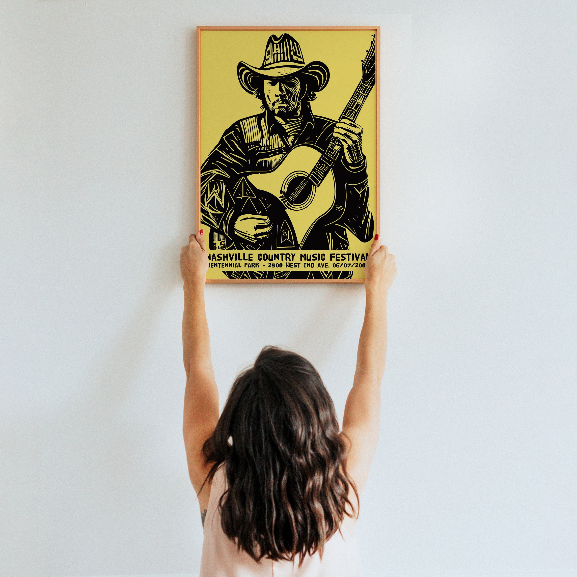 Nashville Country Music Festival Poster Giclee Reproduction Etsy