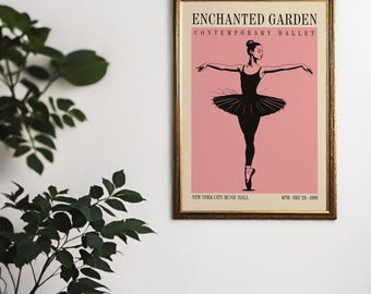 アート・デザイン・音楽 No.29 BALLERINA Matted 1922 Art Deco Ballet Dancer Print-By Brunelleschi
