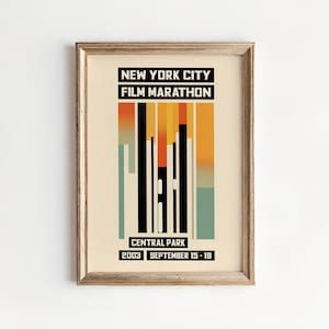 NYC Film Festival Poster: Mid-Century Modern Wall Art