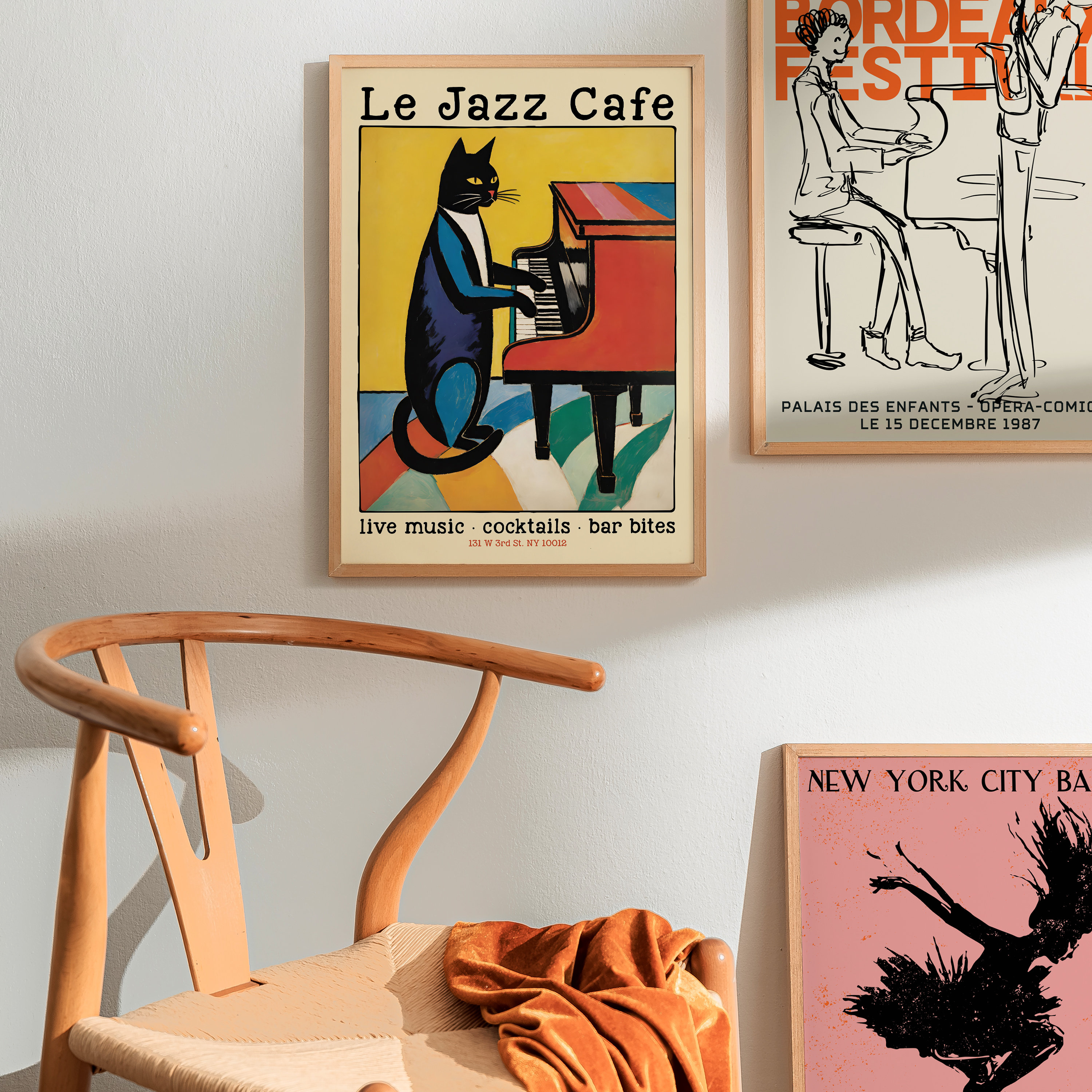 Le Jazz Cafe – Music Venue Poster Wall Decor Retro Print - Etsy