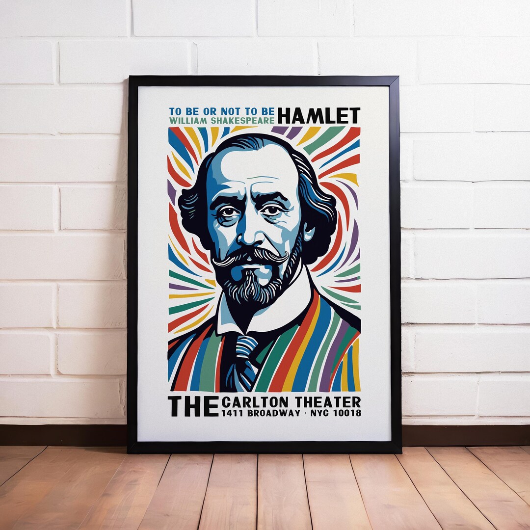 Hamlet Theater Poster - Vibrant Multicolor Art Print - Shakespeare ...