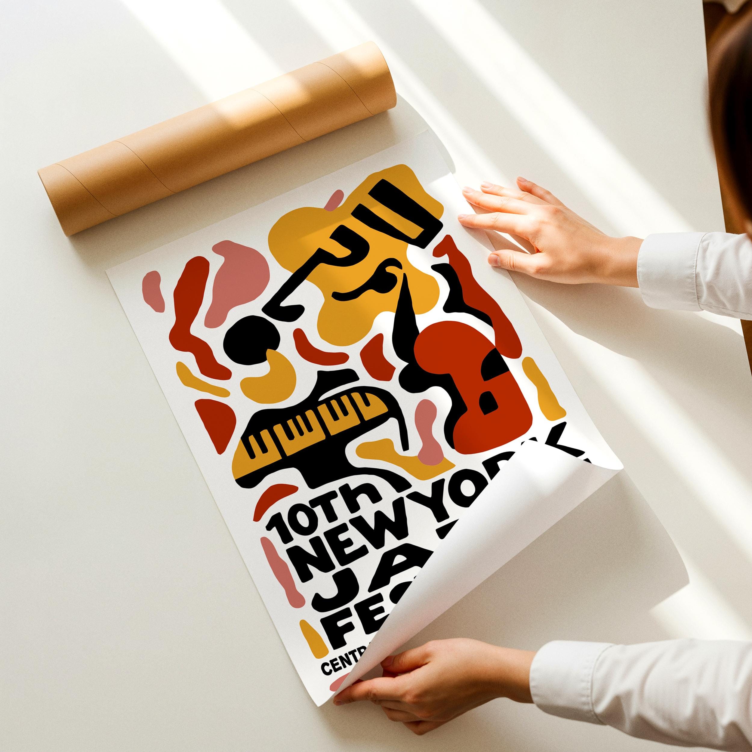 ニューヨークアーティスト ポスター 10th New York Jazz Festival 1996 Poster - Retro Music Wall Art