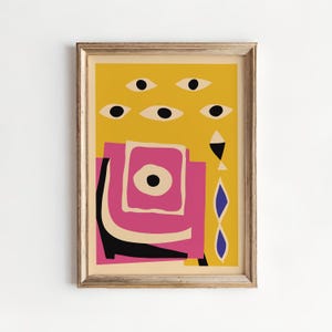 Abstract Geometric Art Print: Modern Home Decor