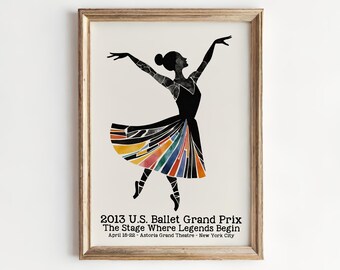 Ballet Grand Prix Print: Modern Dance, Colorful Abstract