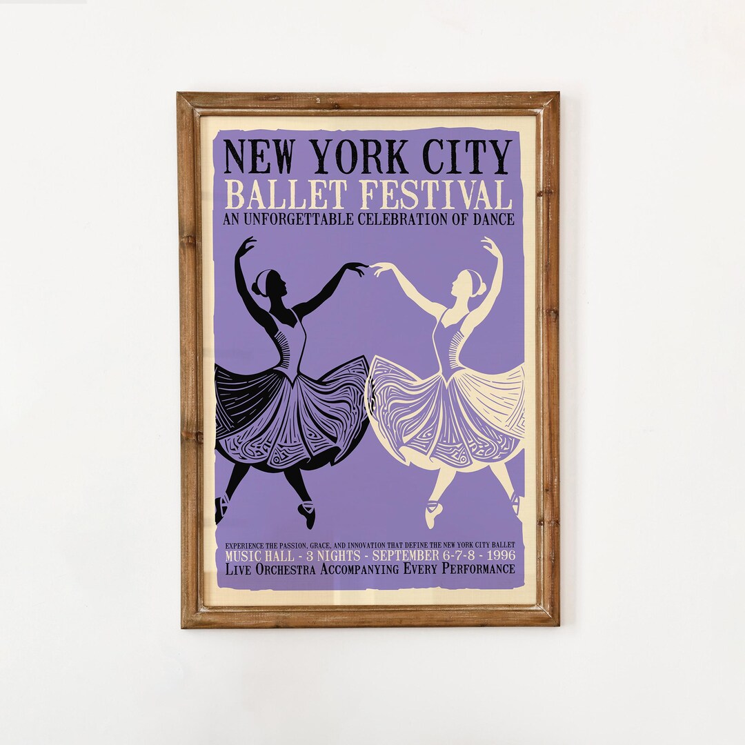 New York Ballet Festival (giclée Fine Art Print) - Vintage Dance