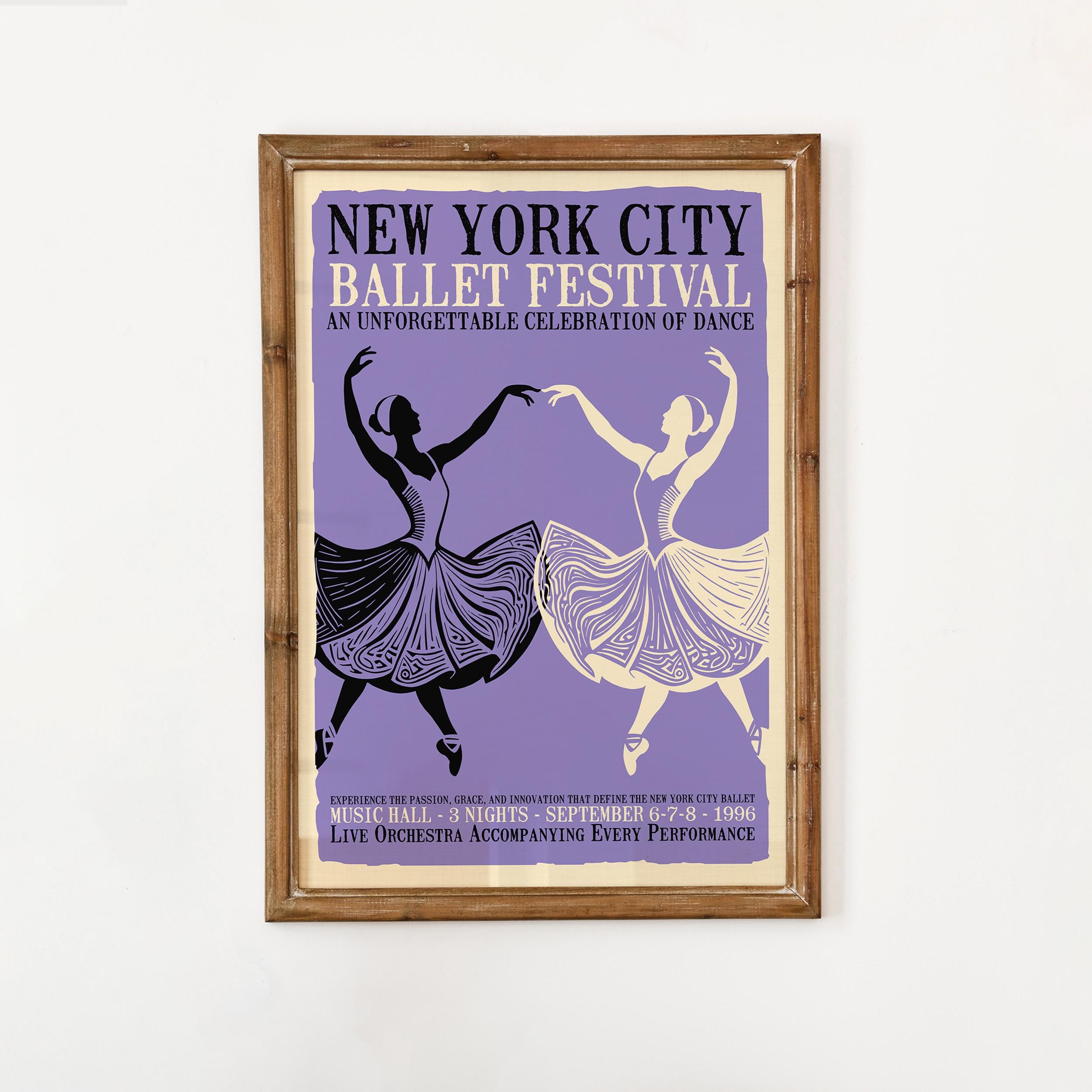 New York Ballet Festival (giclée Fine Art Print) - Vintage Dance