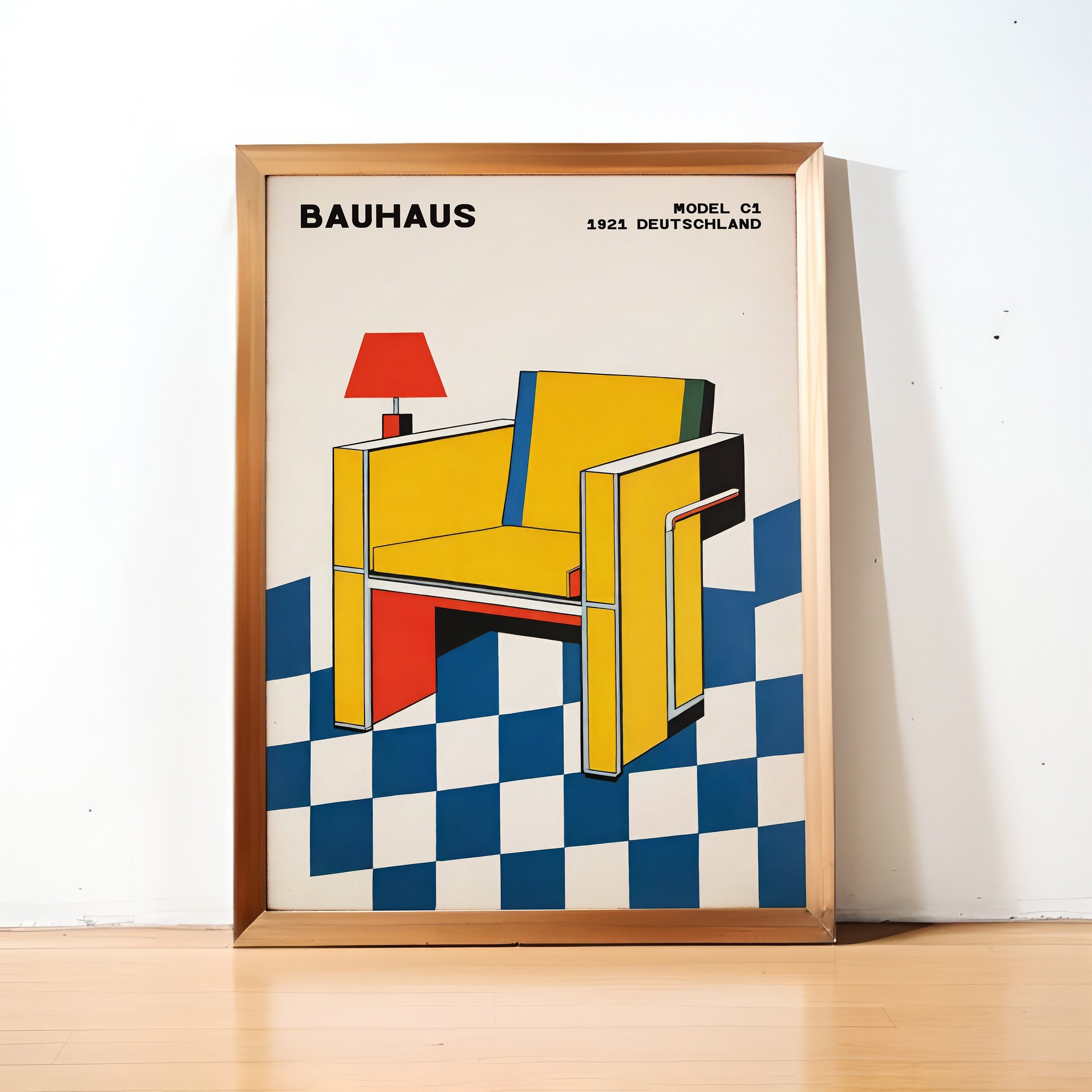 Bauhaus Furniture Poster: Model C1, Mid-century Modern Art