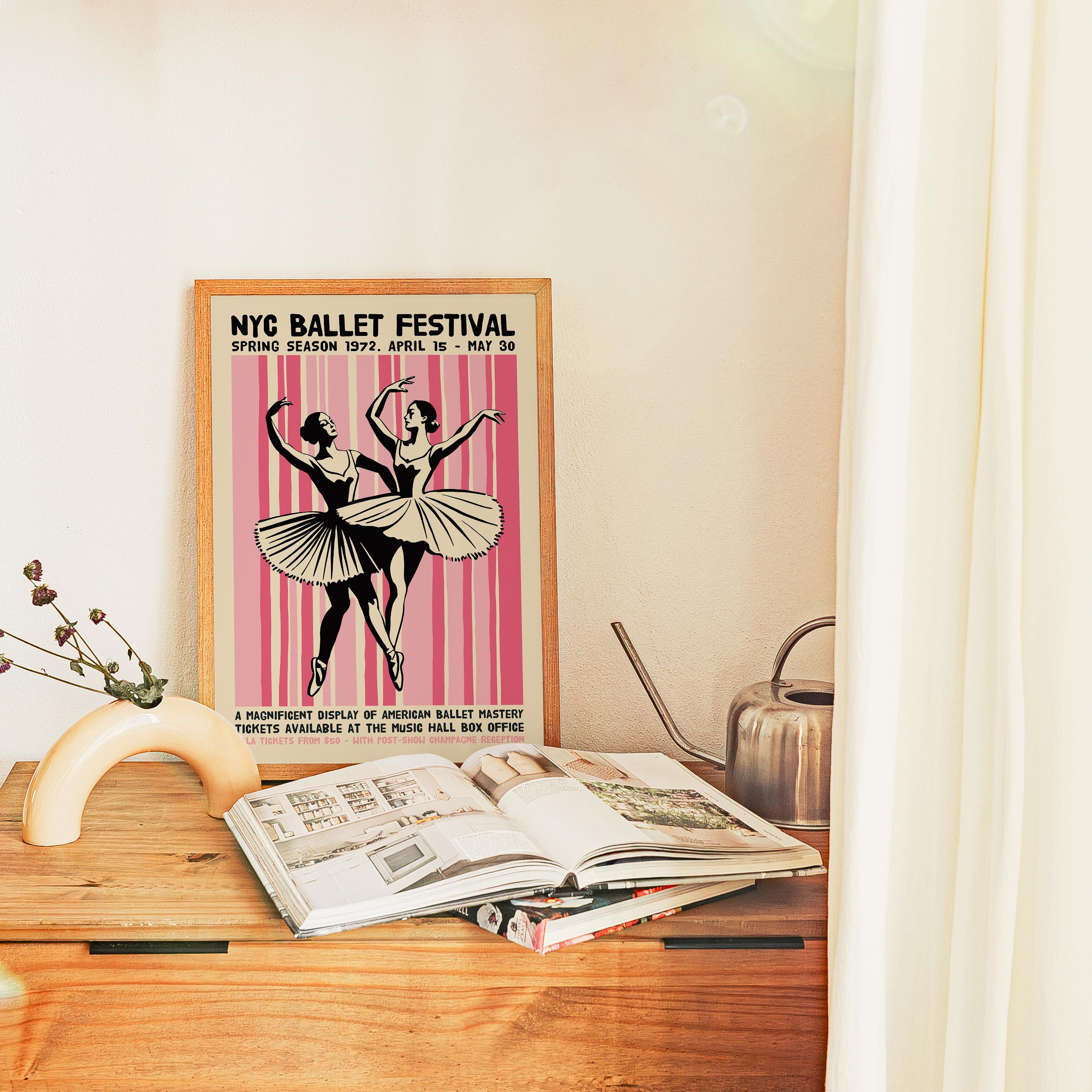 THE FIRST BALLET ラリー・ラボンテ　フォトカード　ブック　24枚 NYC Ballet Festival 1972 Poster – Vintage Dance Illustration