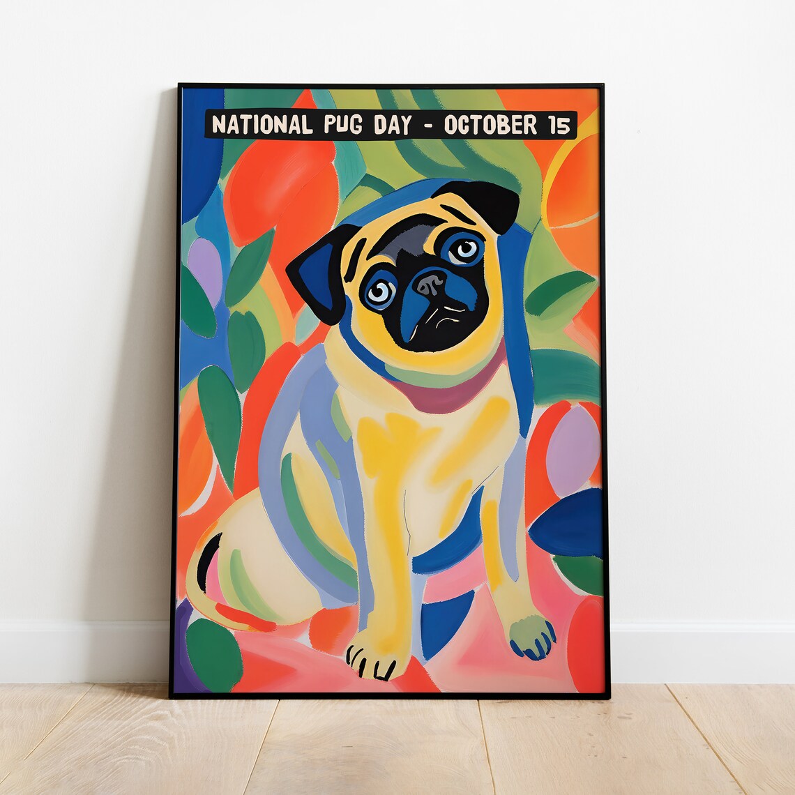 NATIONAL PUG DAY Poster Original Wall Art Print Etsy