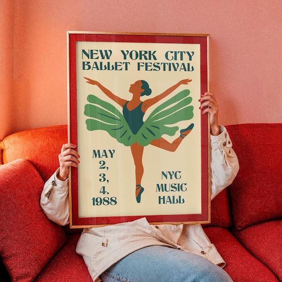 New York City Ballet Festival Poster 1988 - Dance Wall Decor