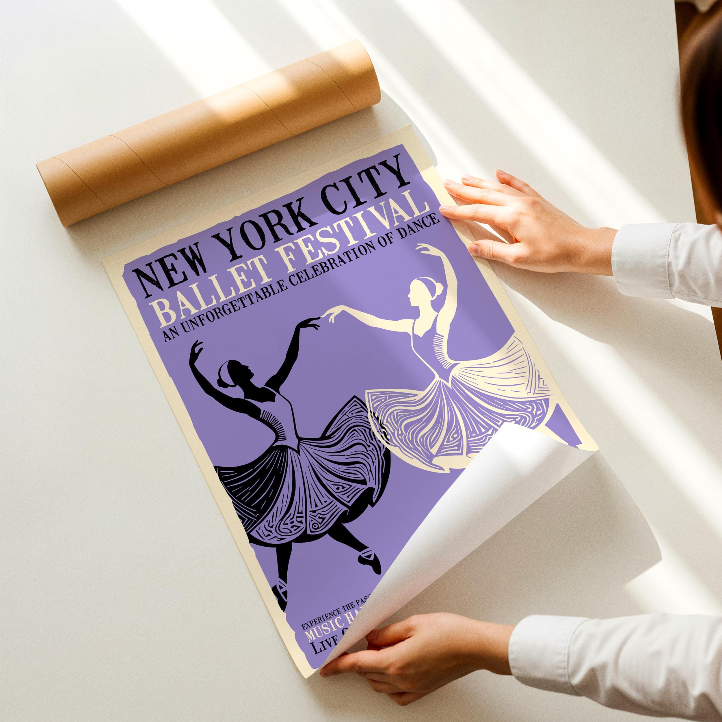 New York Ballet Festival (giclée Fine Art Print) - Vintage Dance