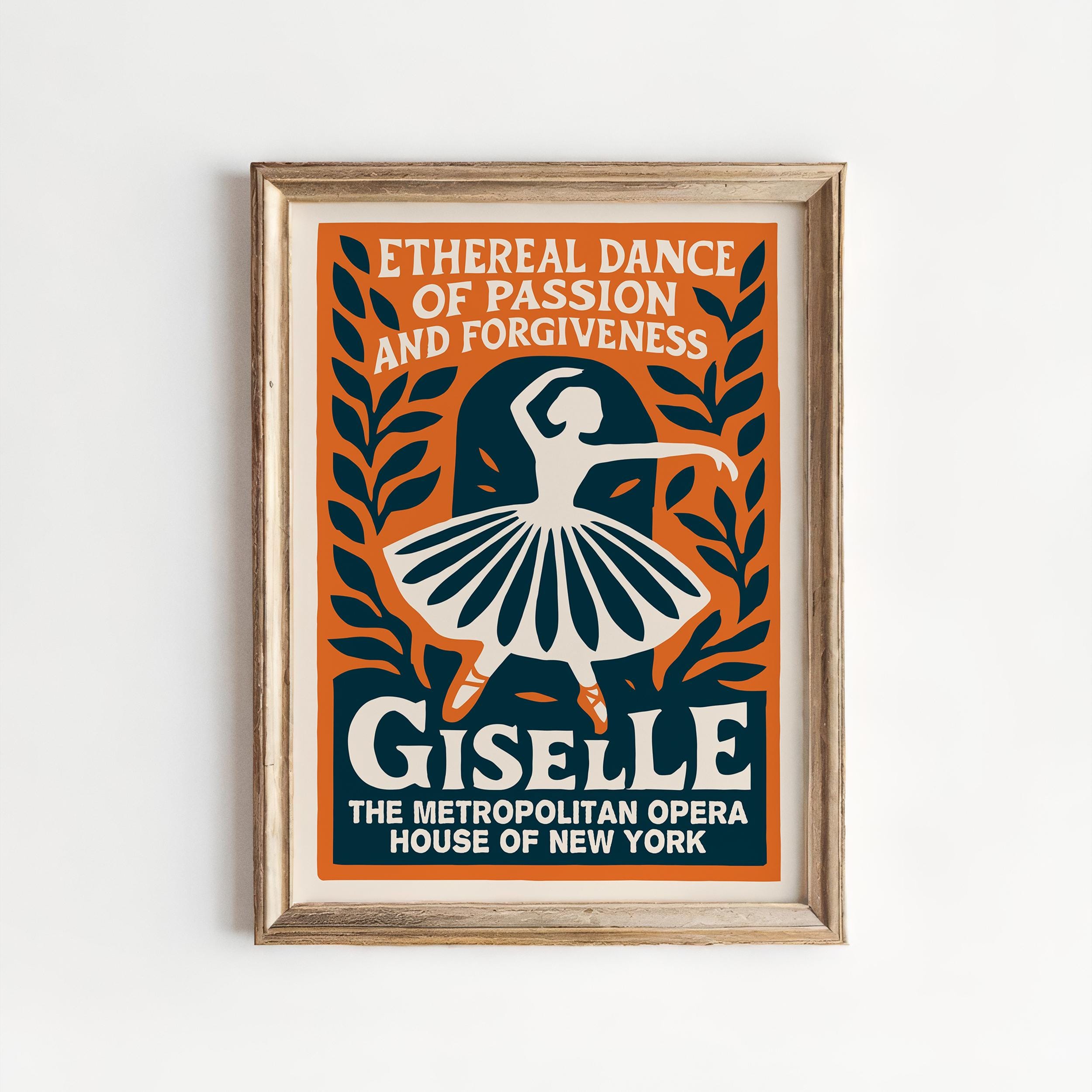 Giselle Ballet Poster - Vintage Opera House Dance Wall Art Print