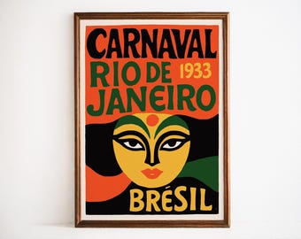 Carnaval Rio De Janeiro 1933 Brazil – Bold Retro Vintage Wall