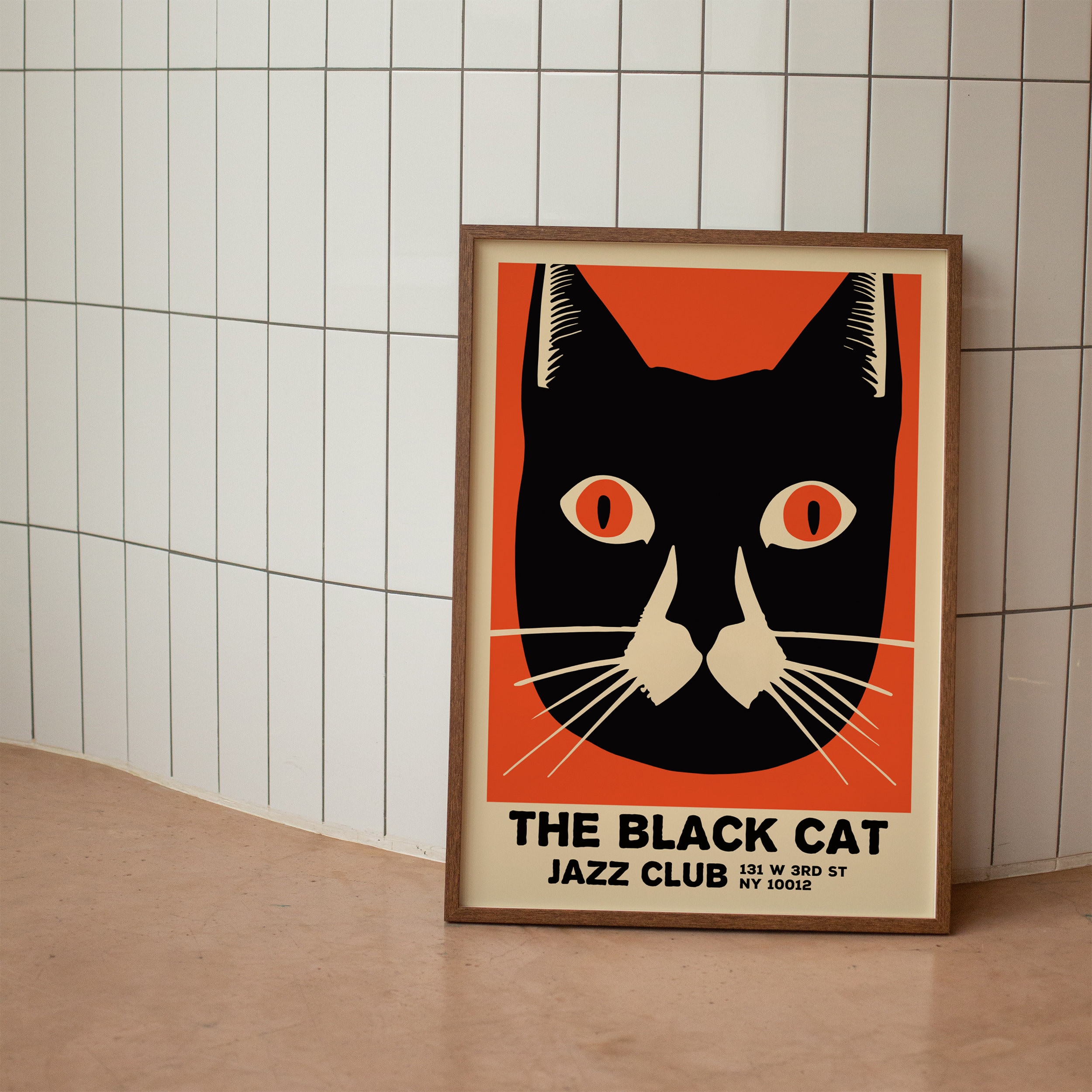 The Black Cat Jazz Club Poster Highquality Wall Art Jazz Etsy