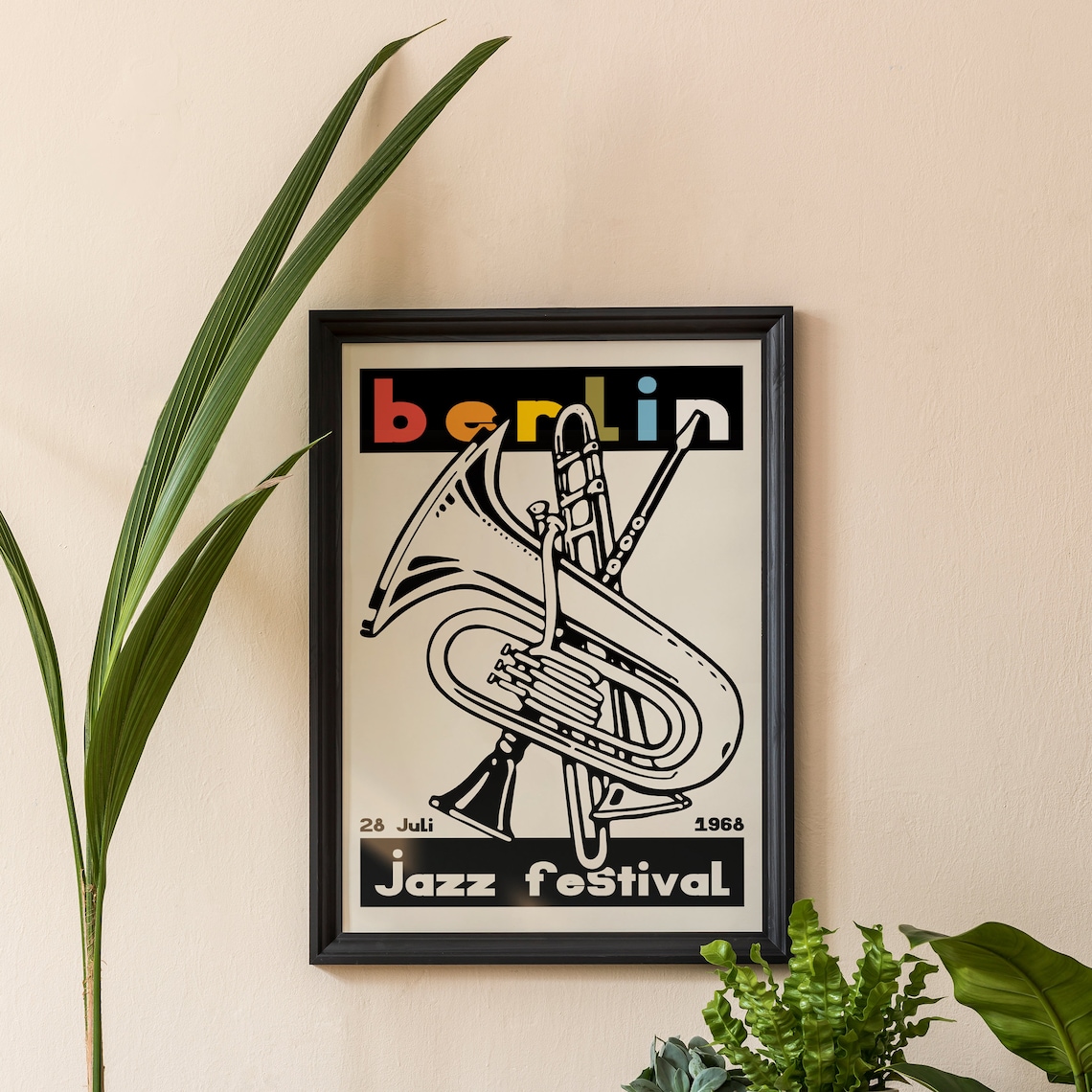 Berlin Jazz Festival Poster Vintage Art Print Giclee Etsy