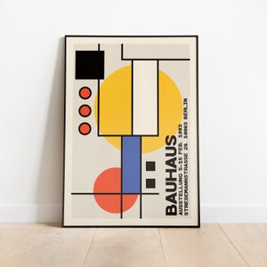 Bauhaus Print Bauhaus Exhibition Poster Bauhaus Design Bauhaus Wall Art Exhibition Wall Art Bauhaus Large Mailed Wall Decor image 5